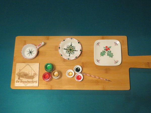 workshop 3: Kerst-stippen met porseleinverf